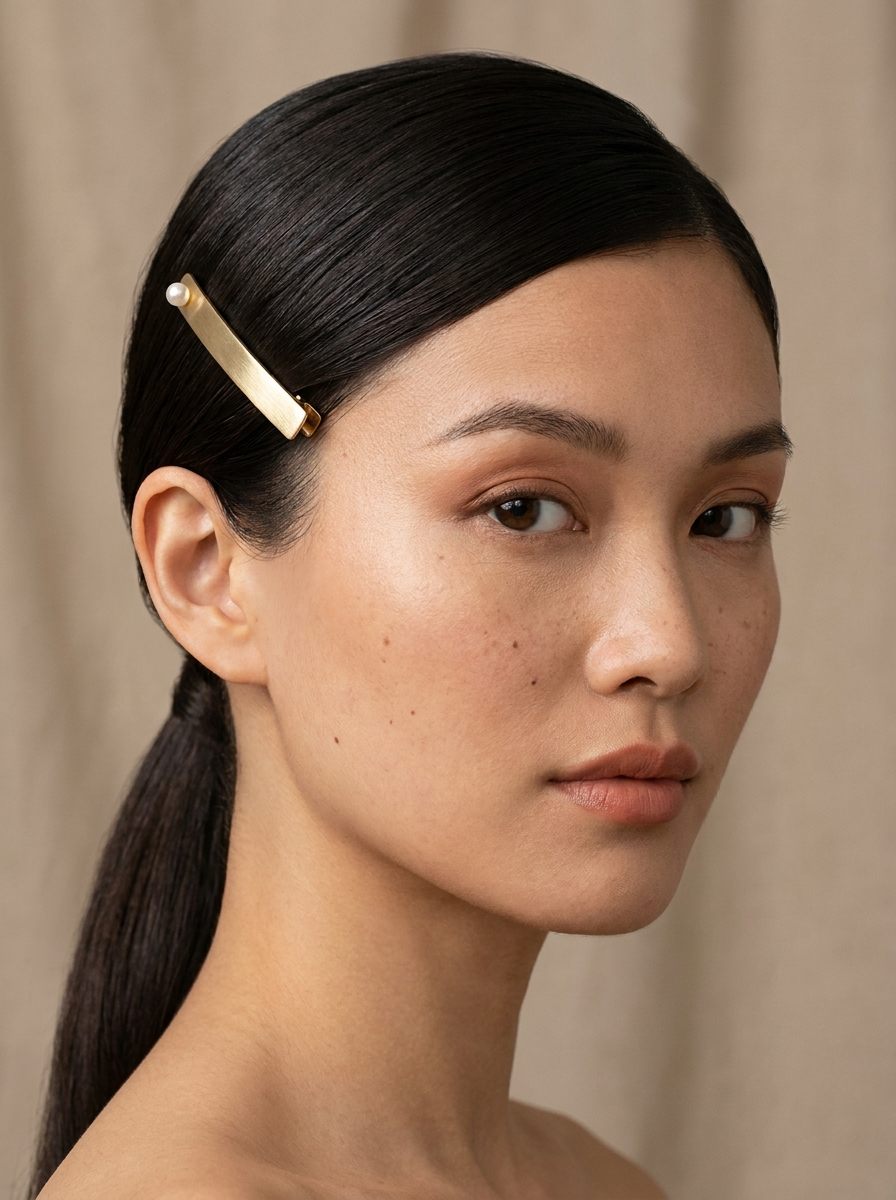 Eleganter Sleek Look mit Spange - haarspangen